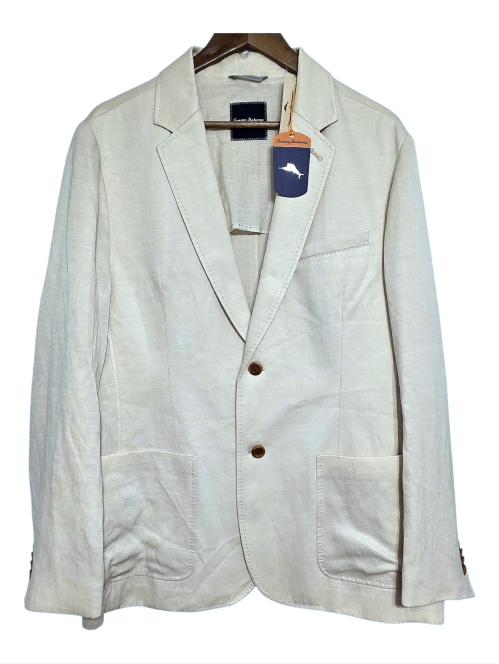 NWT Tommy Bahama Linen Lyocell Blend Blazer Sports Coat, Cream / Beige, Men's La